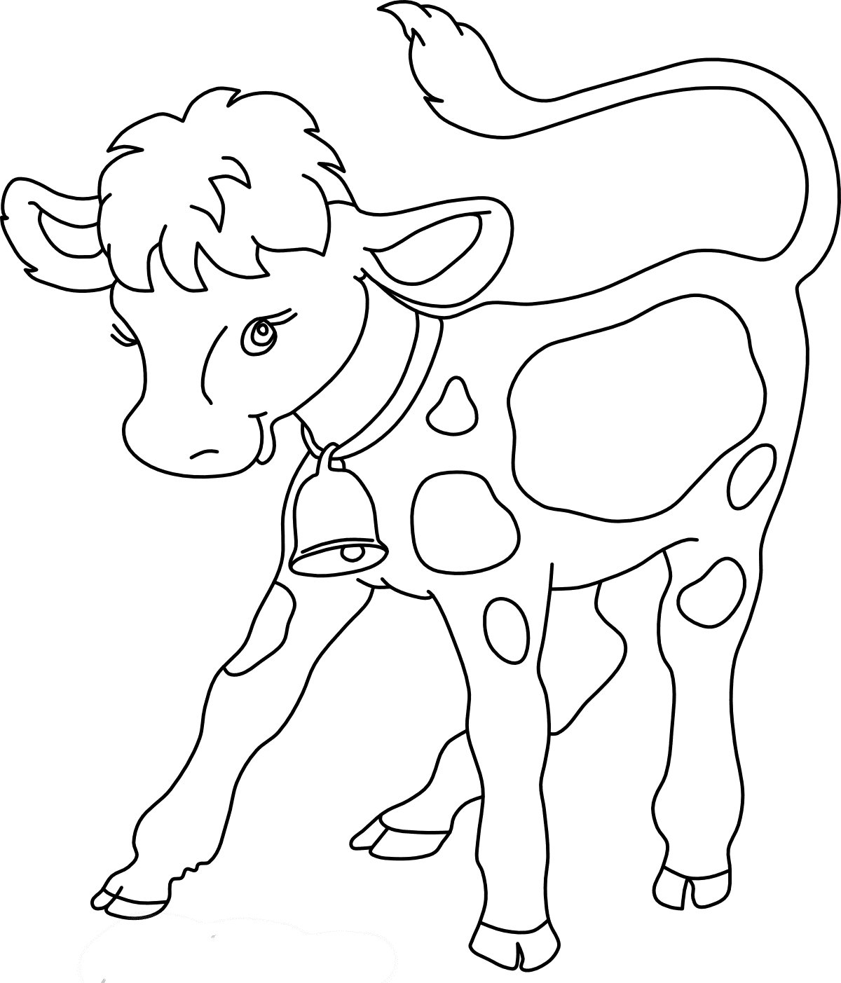 Раскраска теленок