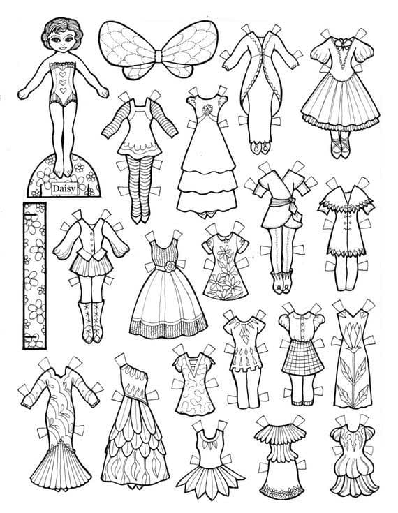 Много платьев для куклы вырезать