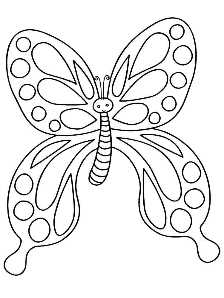Бабочка с кружками на крыльях