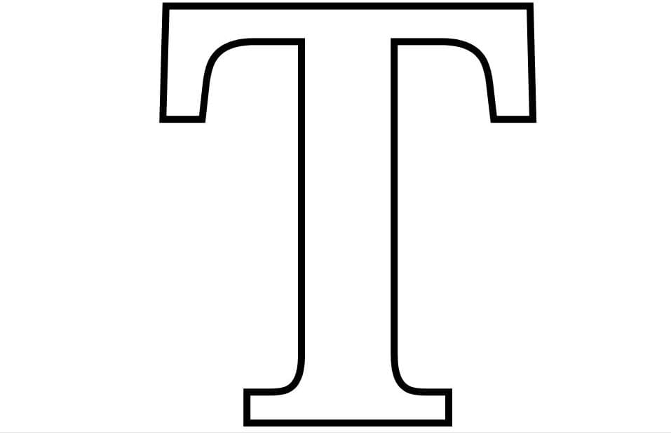 Трафарет буквы Т