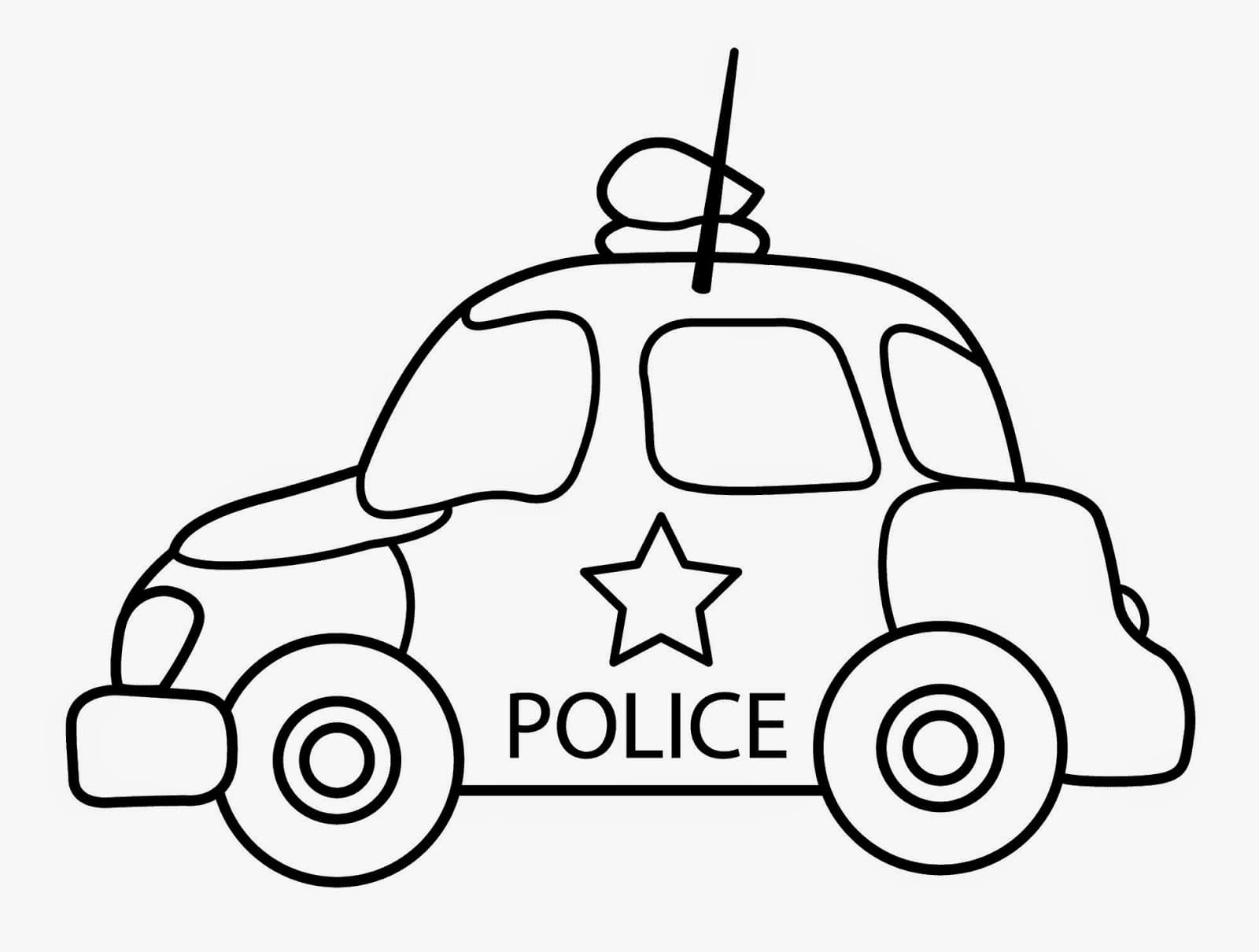 Машина полиции раскраска детская