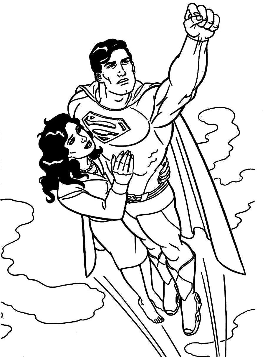 Супермен спасает девушку