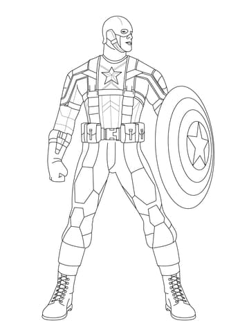 Капитан Америка раскраска для мальчиков