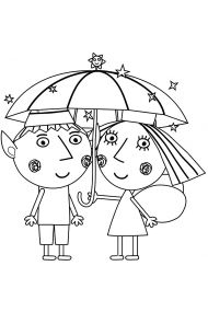 Ёен и Холли под зонтом
