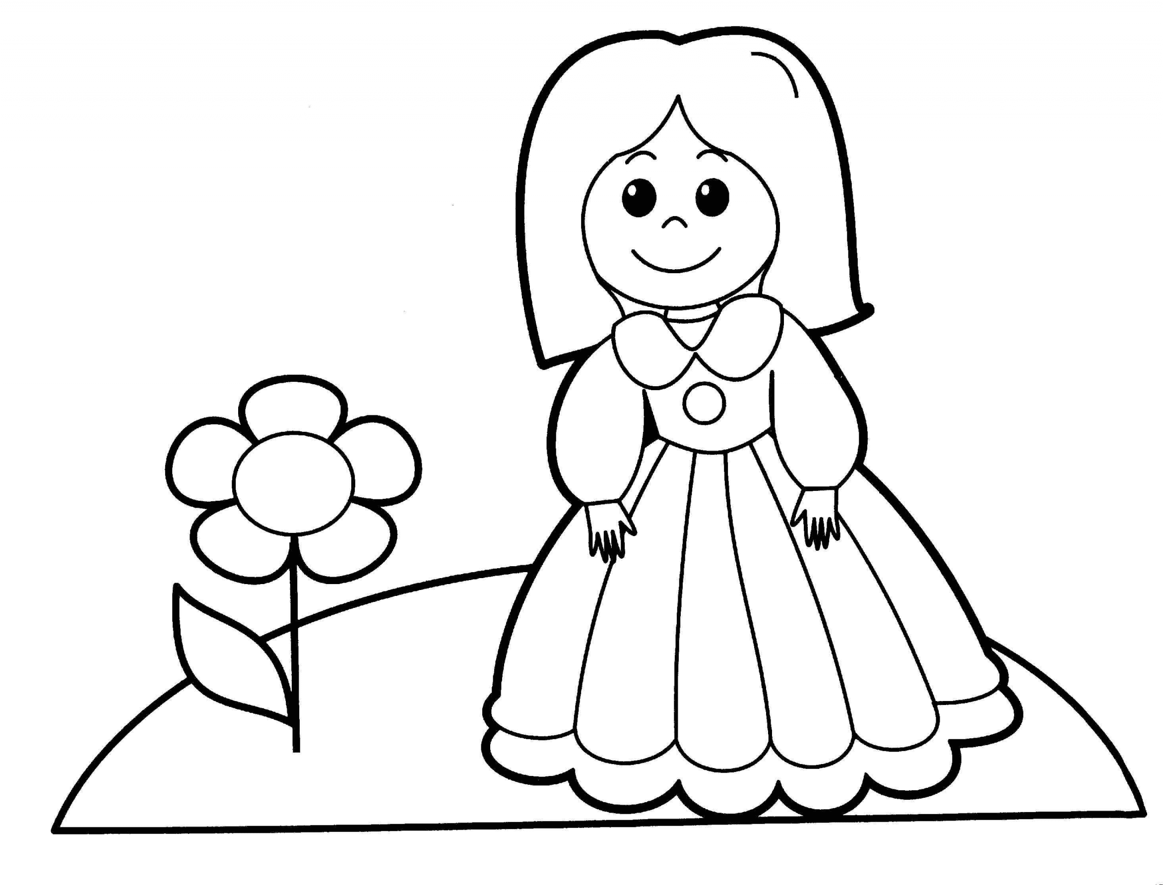 Девочка и цветочек