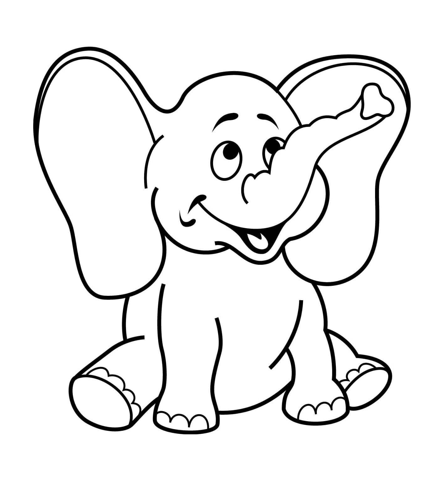 Слоненок с большими ушами