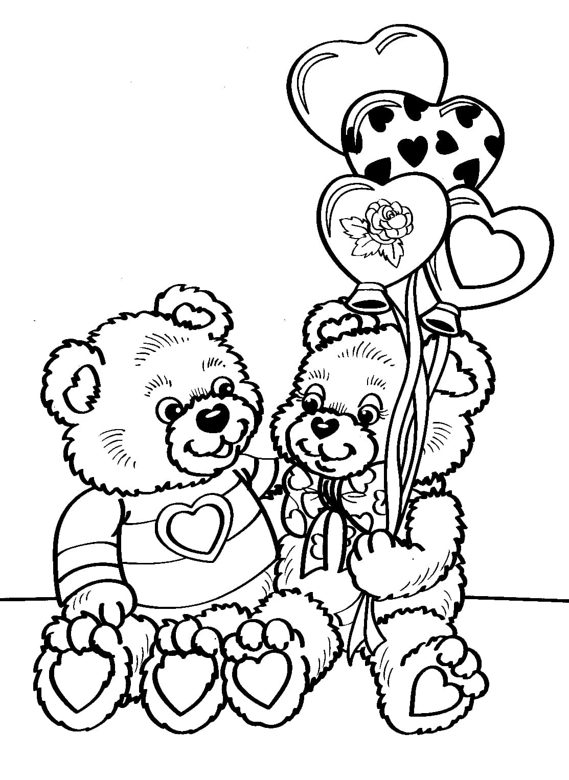 Два медвежонка и воздушные шары