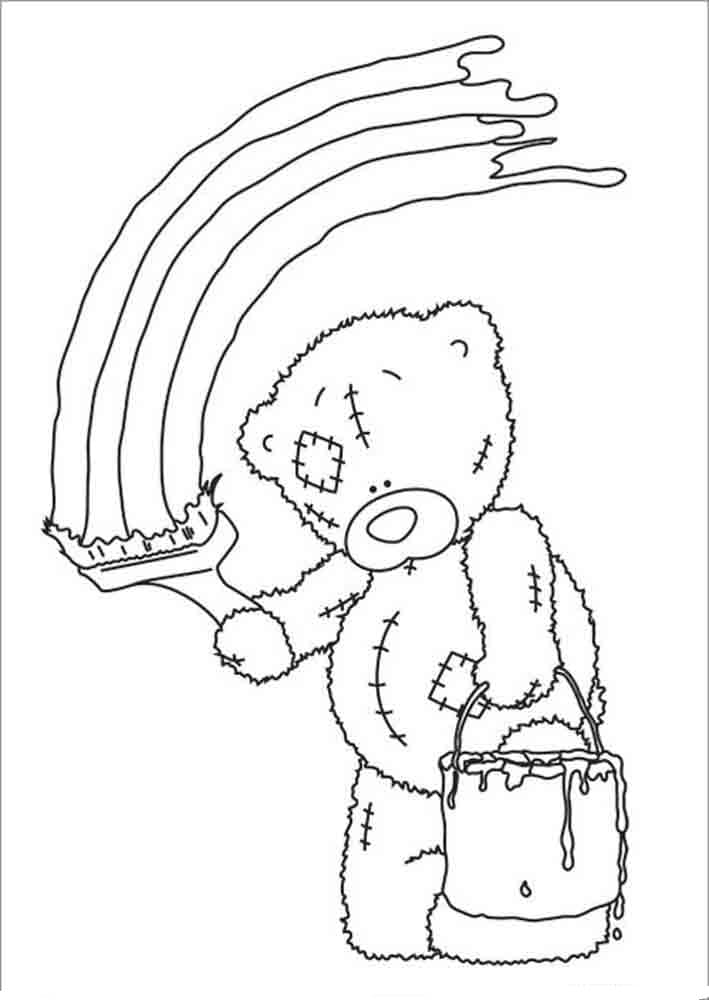 Мишка Тедди рисует радугу
