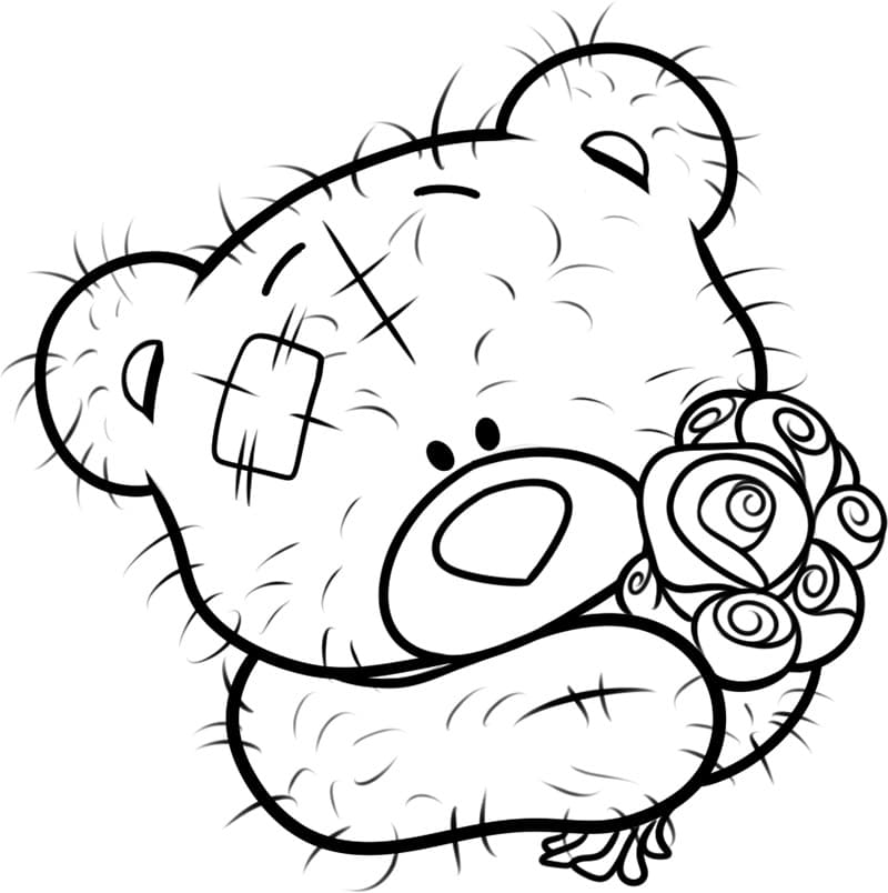 Мишка Тедди с букетом роз