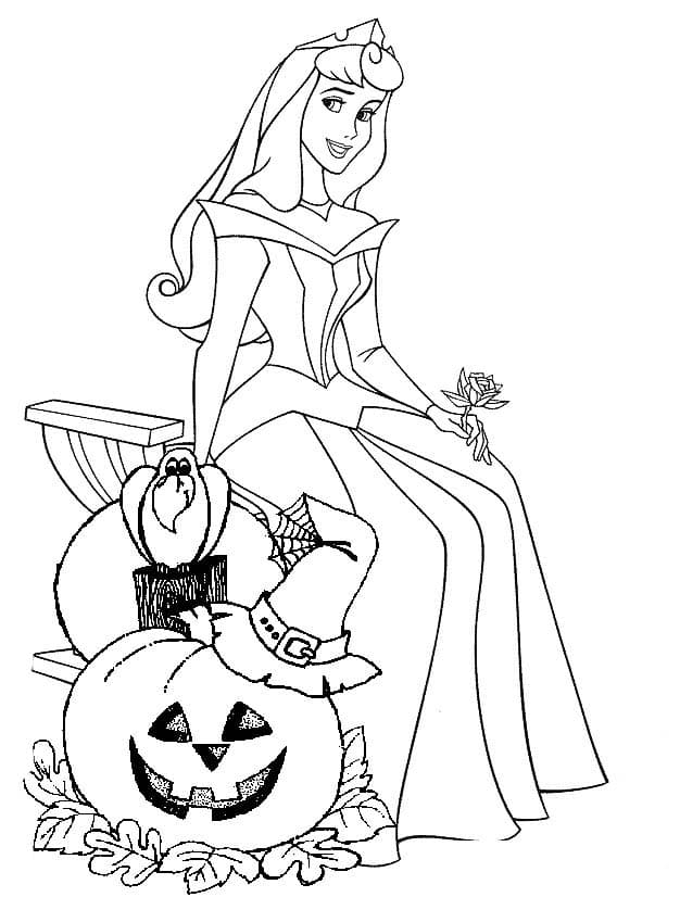 Принцесса и тыква на хеллоуин