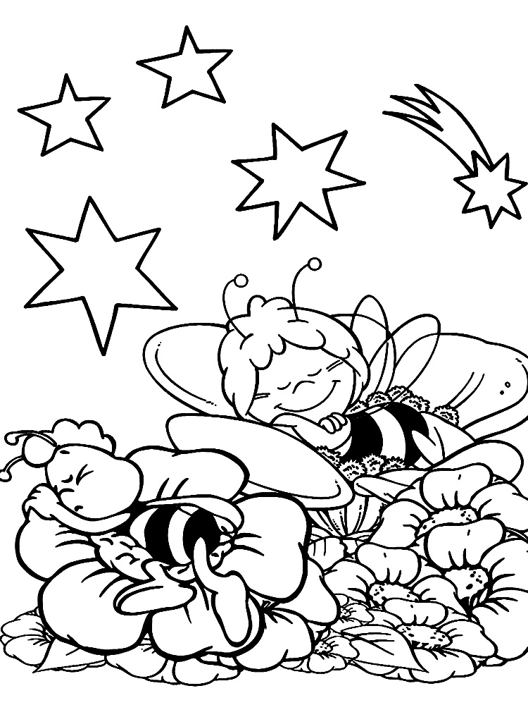Раскраска Пчелка Майя