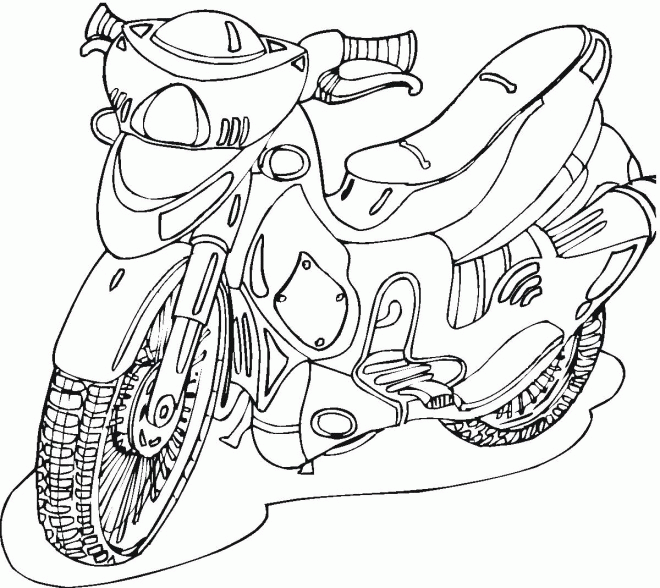 Раскраска детская мотоцикл