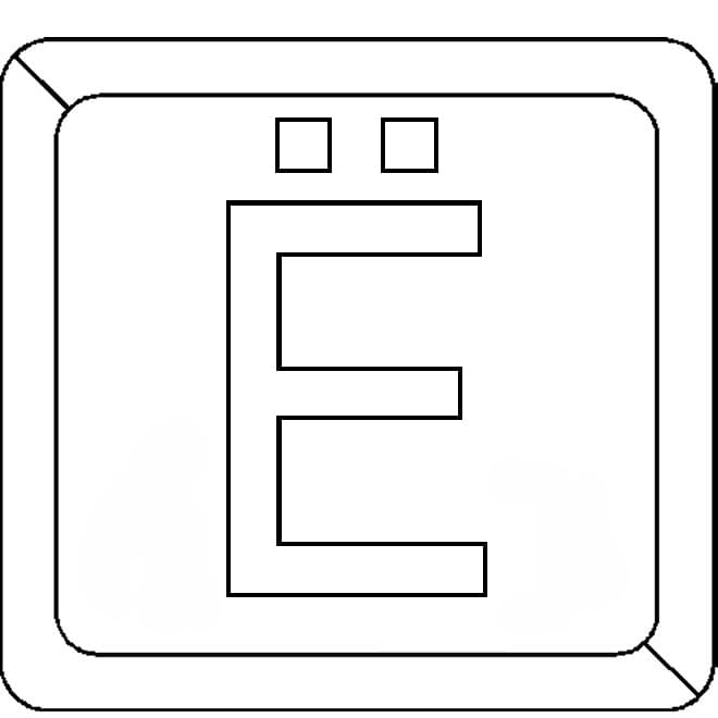 Буква Ё в квадратике