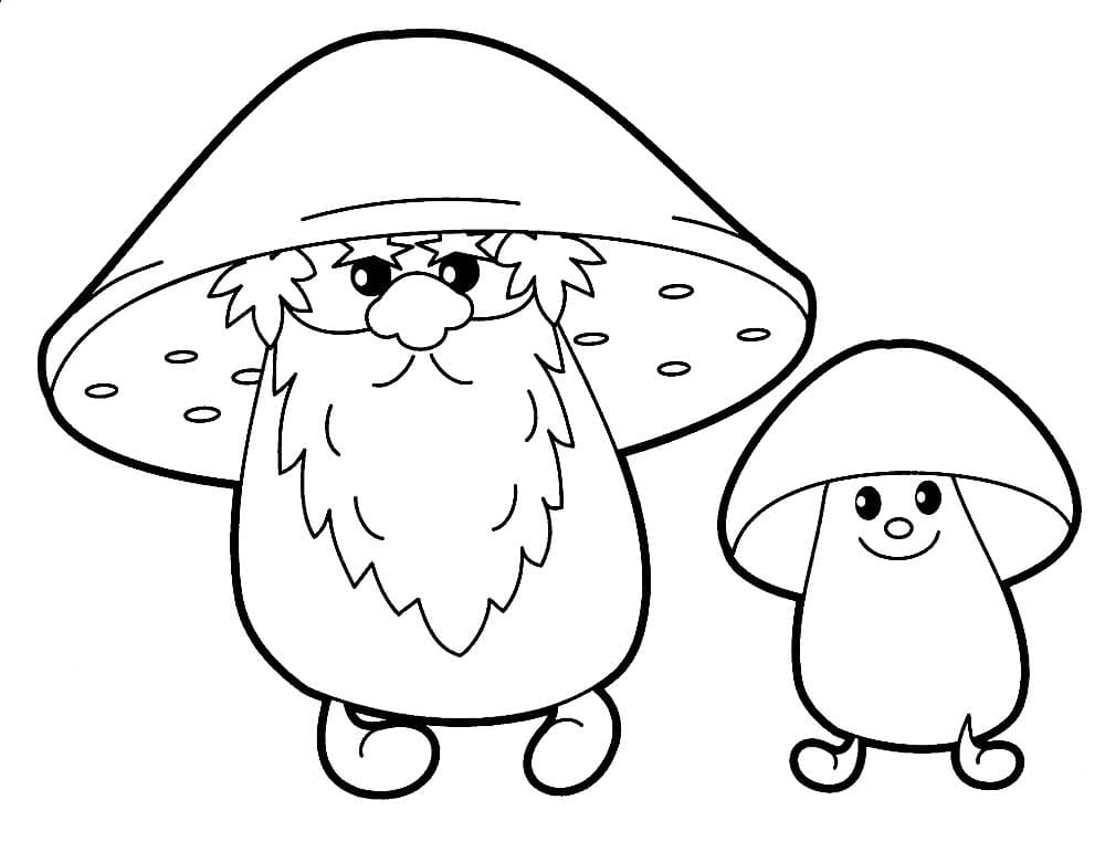 Дедушка гриб и внук