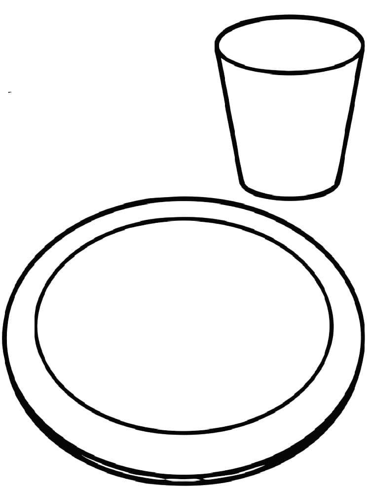 Тарелка и стакан