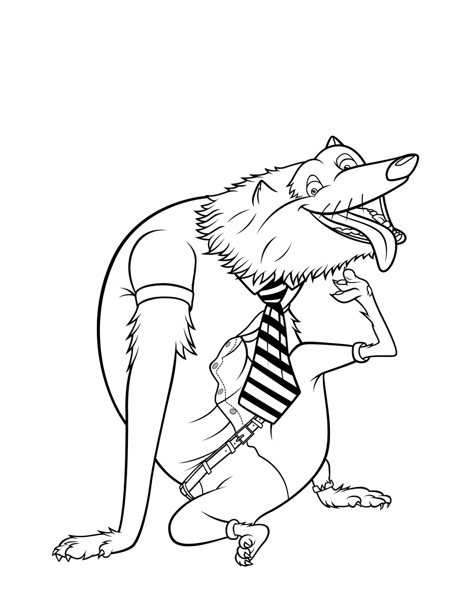 Волк Леон в галстуке