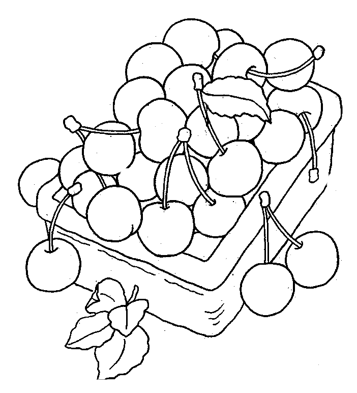 Раскраска вишня
