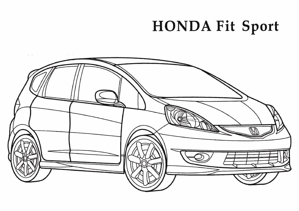 Honda Fit Sport раскраска