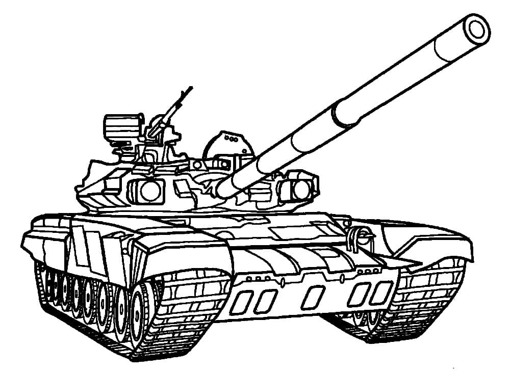 Огромный танк детская раскраска