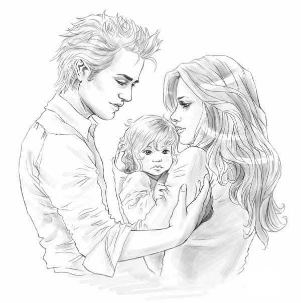 Ёелла с эдвардом и ребенком