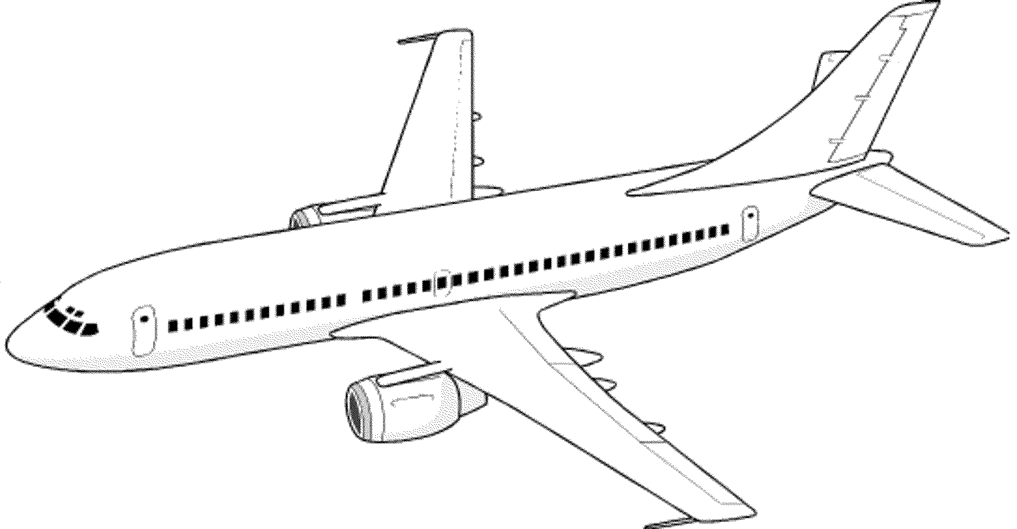 Самолет пассажирский раскраска