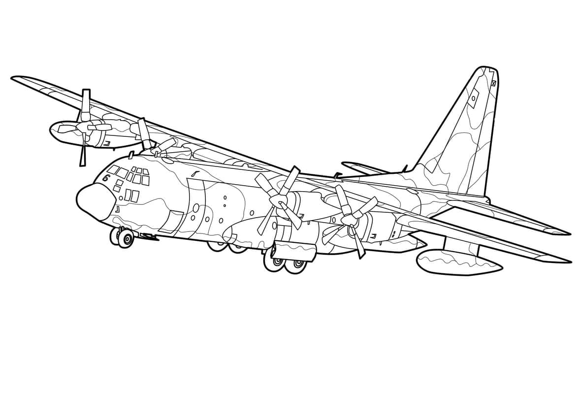 Военный самолет раскраска для мальчиков
