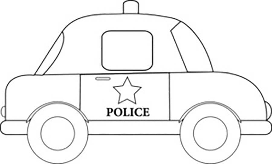 Полиция машина трафарет