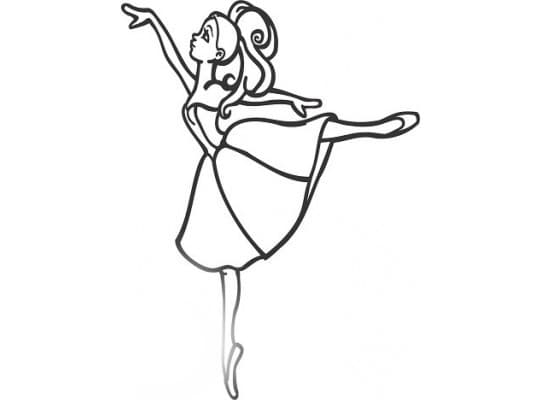 Девочка балерина трафарет