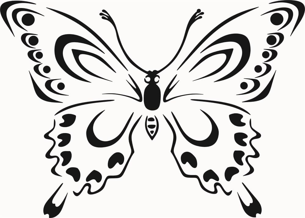 Бабочка шаблон трафарет