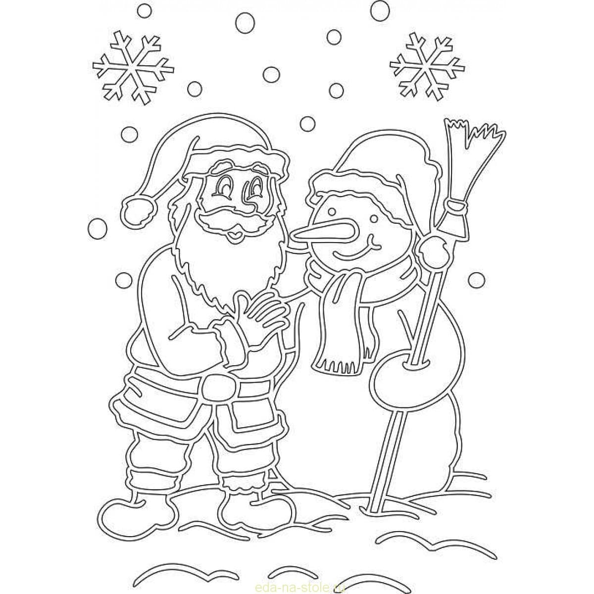 Дед мороз и снеговик