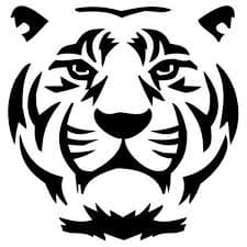 Трафарет тигр