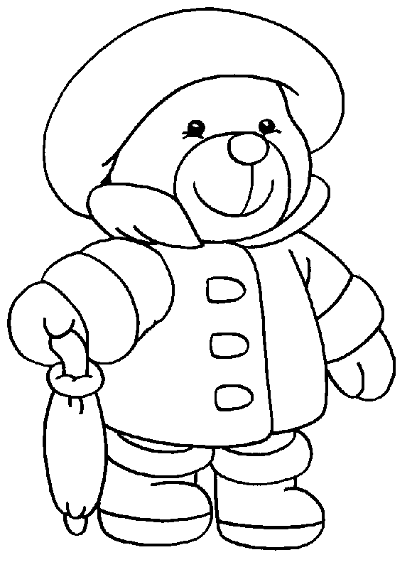 Медведь в куртке и шапке
