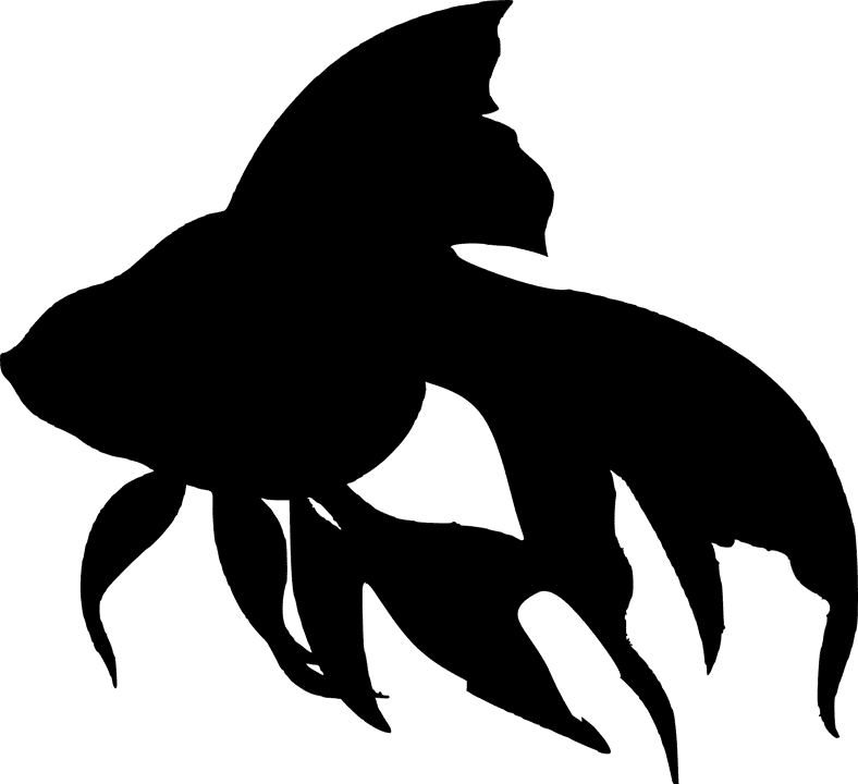 Черная рыбка для вырезания
