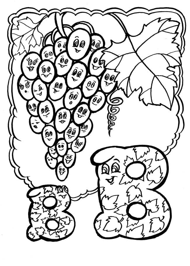 Виноград и листья