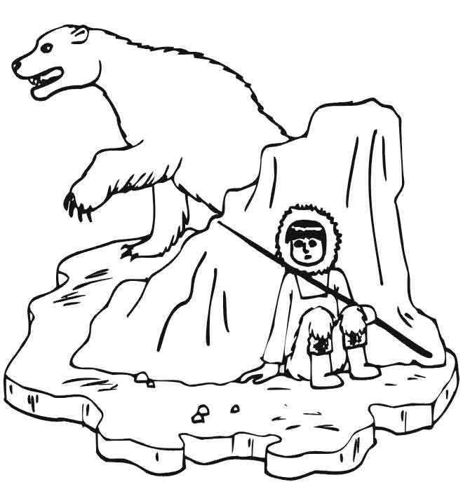 Медведь и эскимос