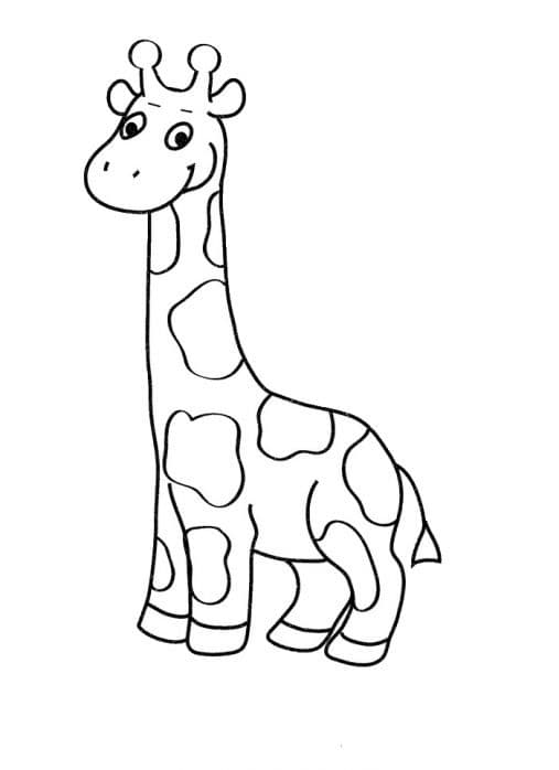 Детская раскраска жираф
