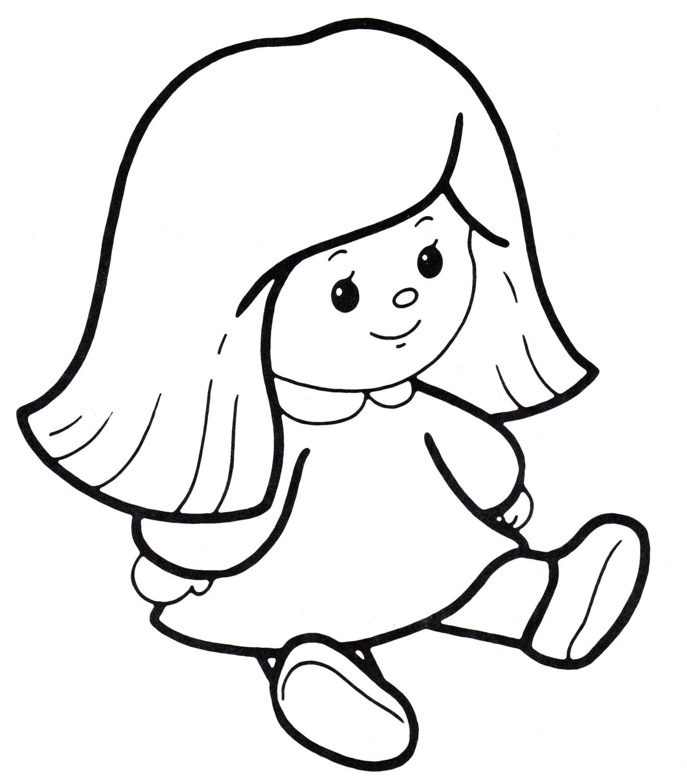 Куколка с длинными волосами