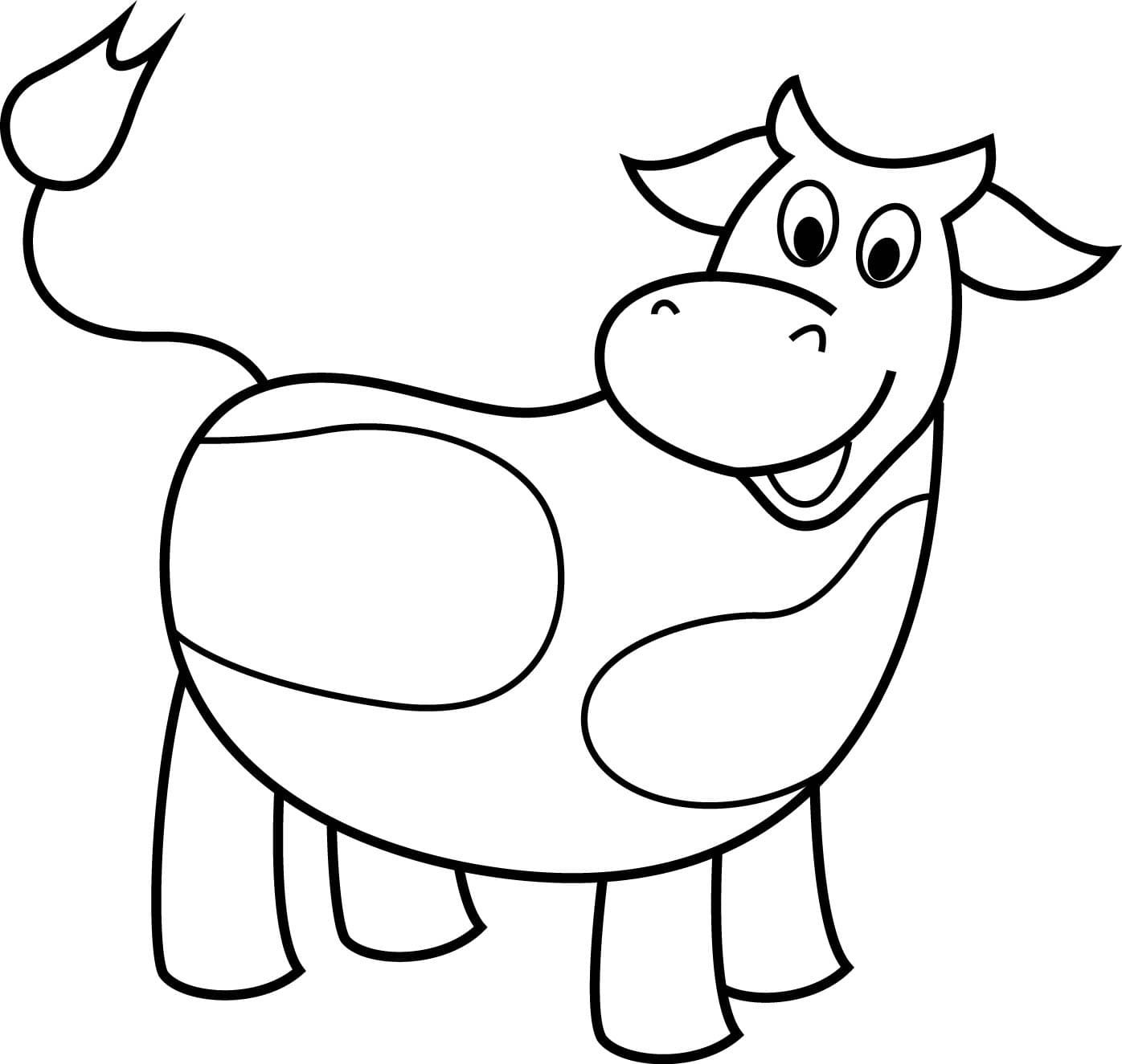 Детская раскраска корова_6326