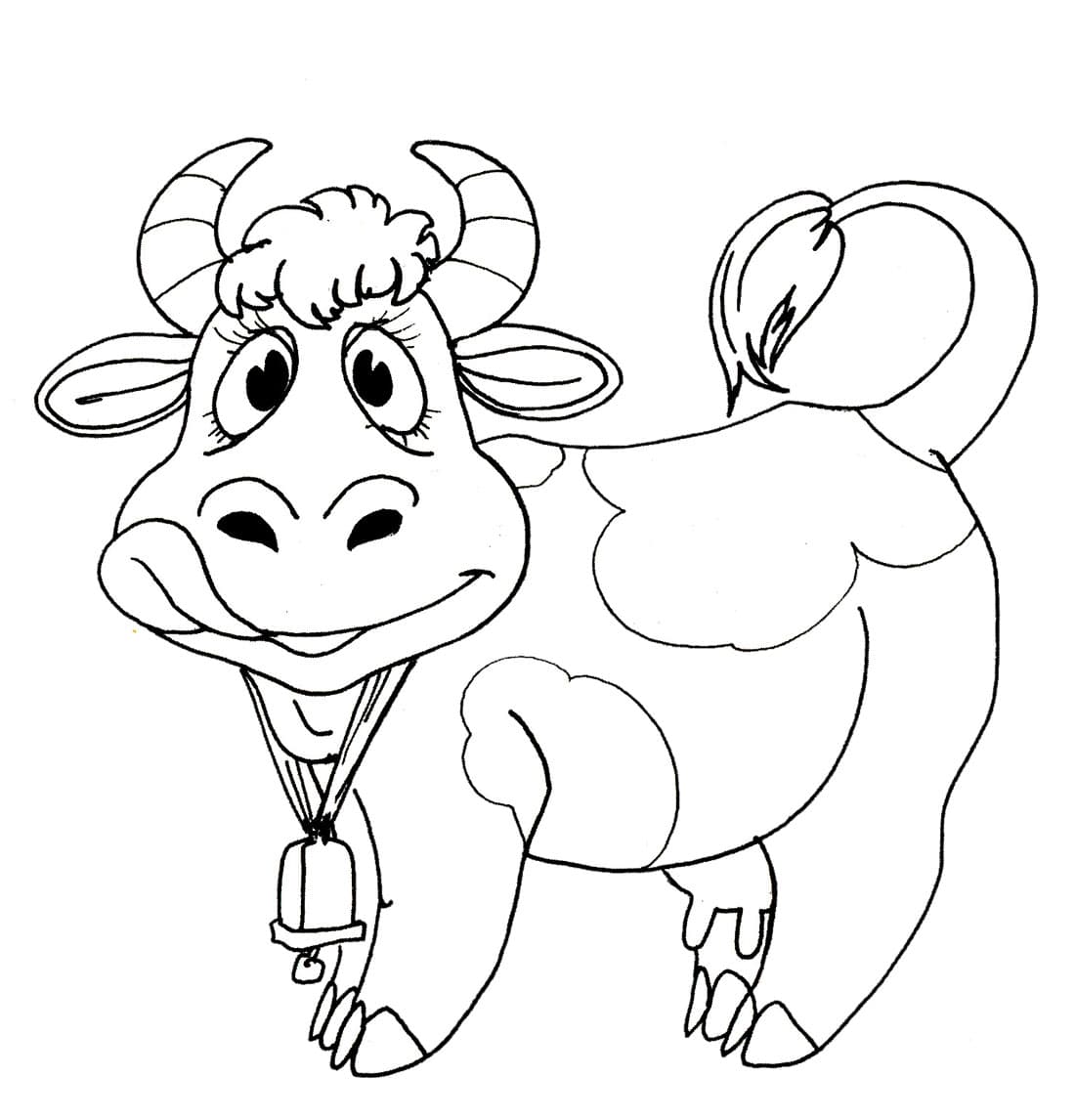 Корова с рогами