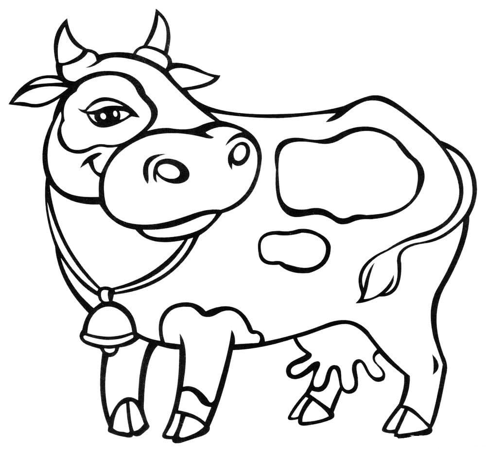Раскраска для детей корова