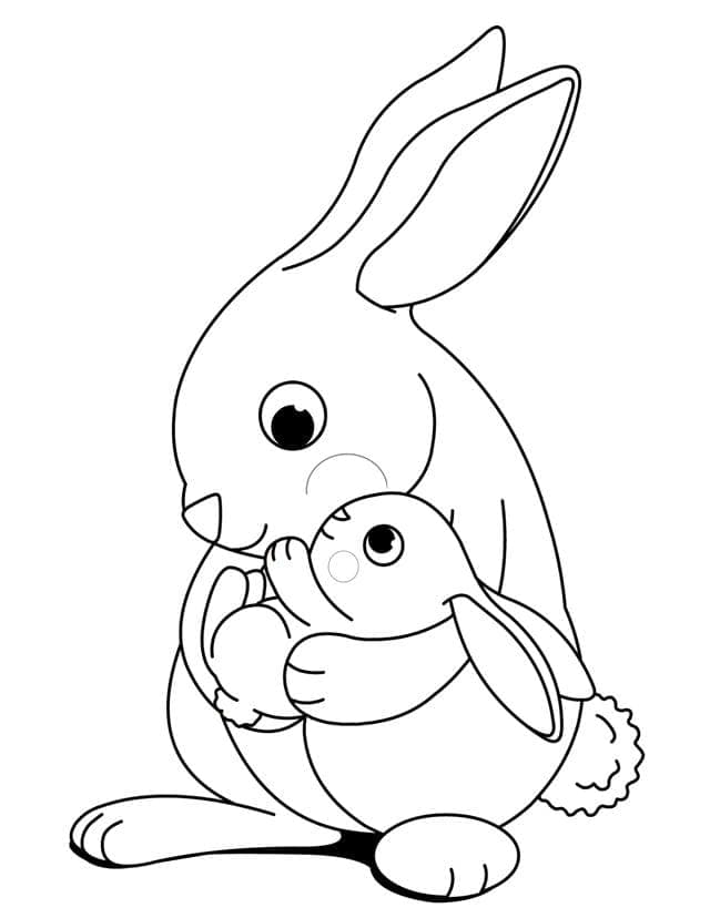 Кролик держит ребенка