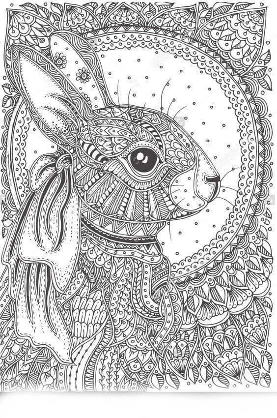 Кролик - Раскраски от сайта В мире сказки!