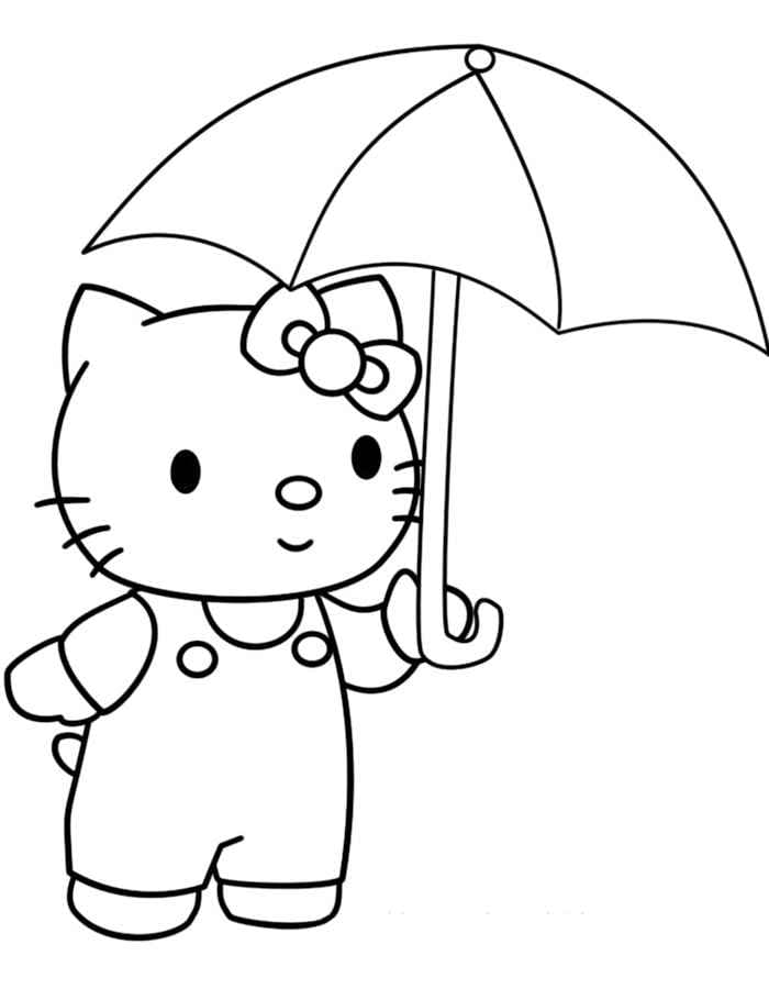 Котик под зонтиком