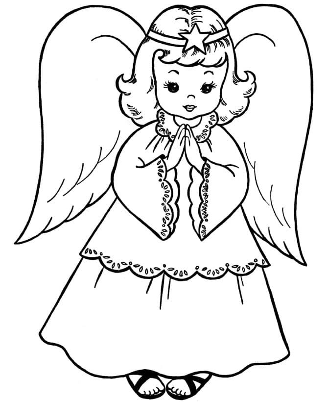 Ангелочек детская раскраска