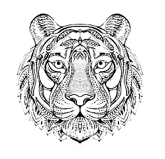 Рисунок тигр антистресс