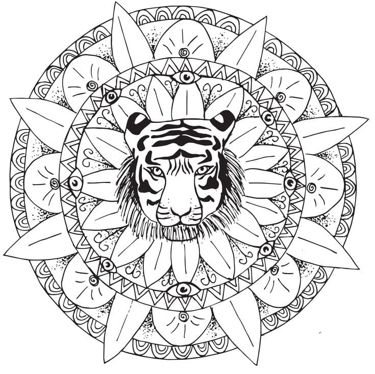 Тигр в цветке