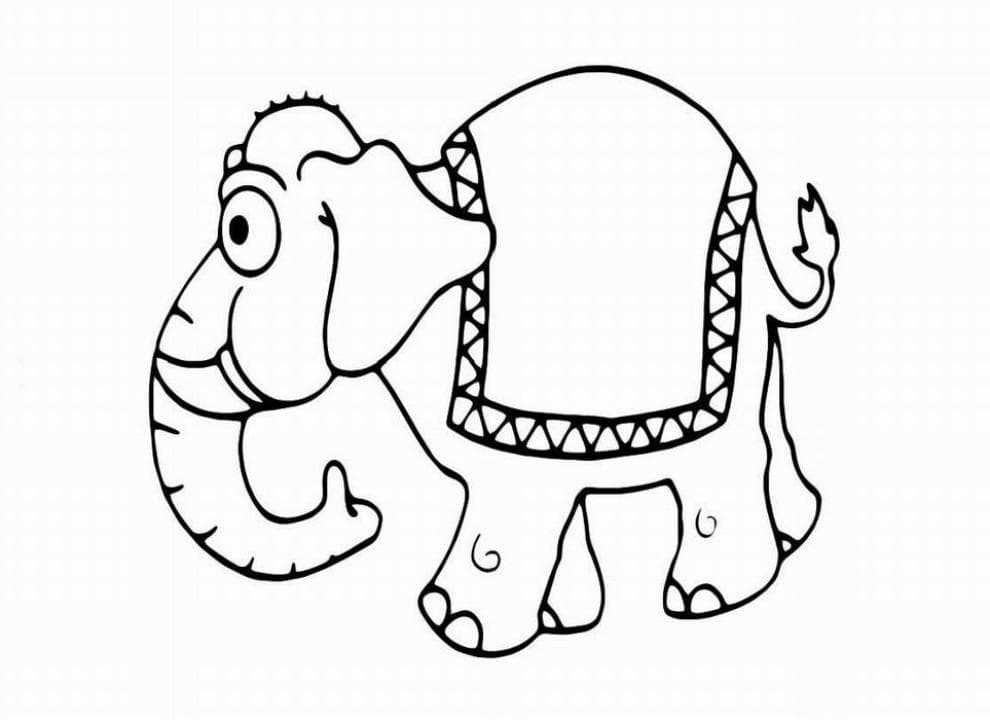 Веселый слоник с ковриком