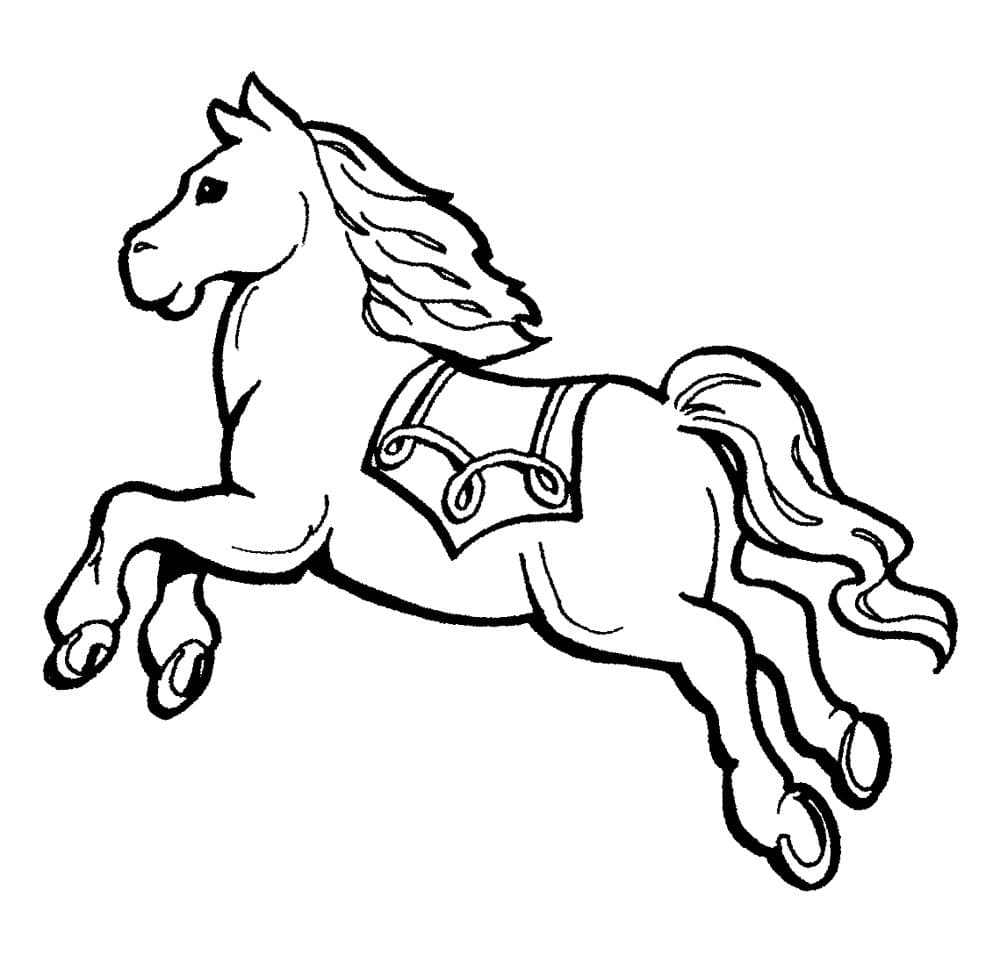 Лошадь с седлом