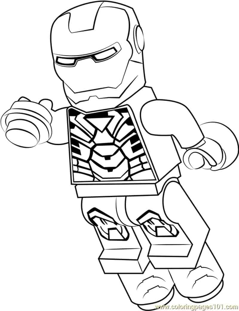 Раскраска Лего железный человек