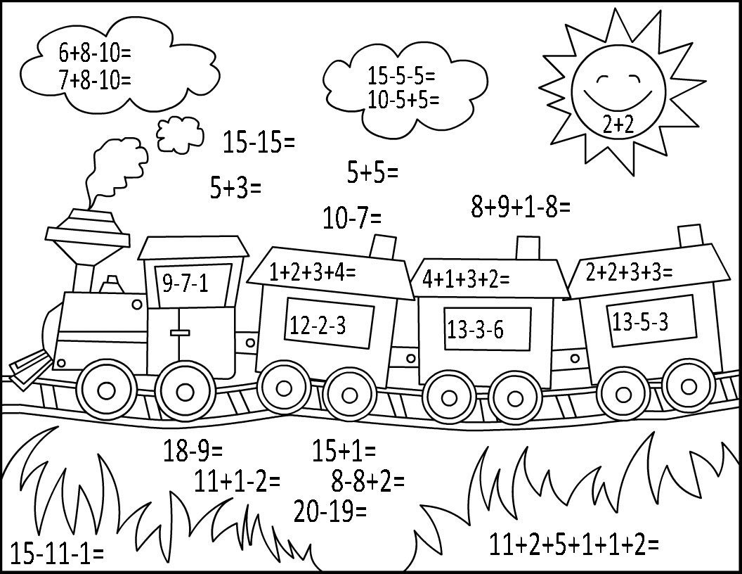 Раскраска паровоз с примерами